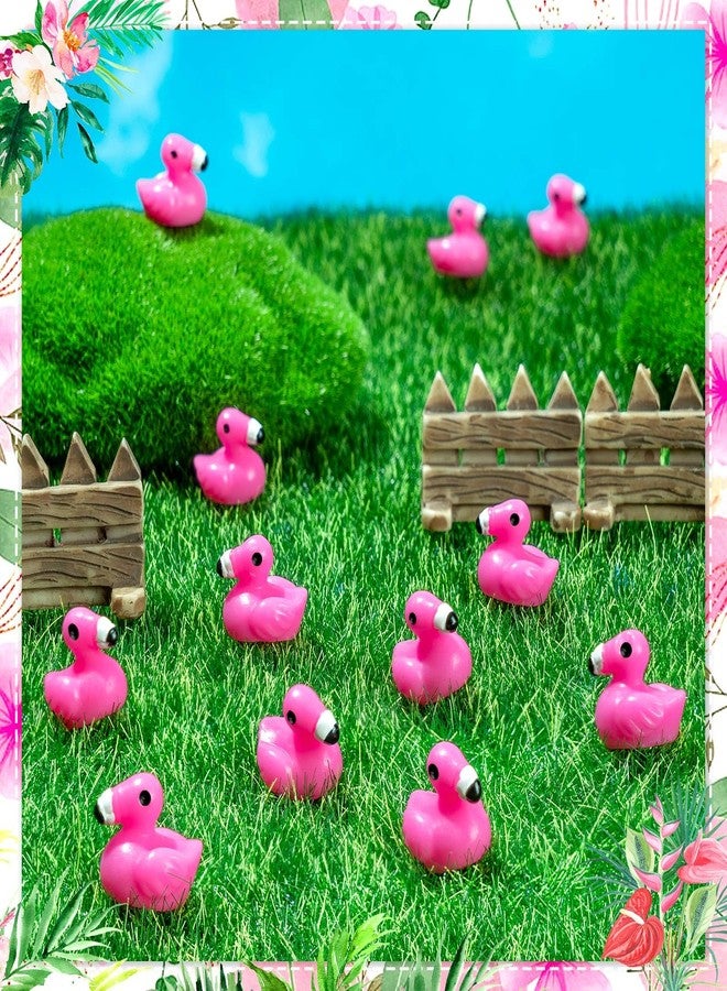 LHSYFBZ 150Pcs Mini Resin Flamingo, Flamingo Tiny Ducks, Cute Flamingos Figurine for Cake Topper Garden Dollhouse Landscape Aquarium Ornaments DIY Crafts - Image 2